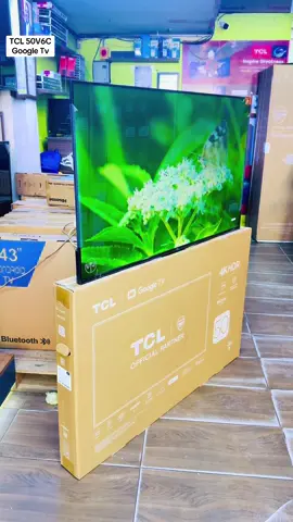 TCL 50″ 50V6C Smart 4k HDR Google TV (NEW 2025) Product Features TCL 50″ 50V6C Smart 4k HDR Google TV Features and price in Kenya. · 4K HDR · Micro Dimming · Dynamic Colour Enhancement · HDR10 and HDR HLG · Game Master 2.0 · HDMI 2.1 · Dolby Audio · Google TV · Google Assistant · Miracast & Google Cast (Chromecast) · Netflix, Amazon Prime, Disney+ · Bezel less .USB 2.1 .Optical Port .AUX Port .Digital Antenna Port —WARRANTY – 1 YEAR— #tcl #googletv #50inch #4k #kenyaelectronics 