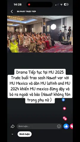#xuhuong #missuniverse #nawat #the74thmissunivesre #thailand🇹🇭  Drama tại buổi trao sash Miss Universe 2025 