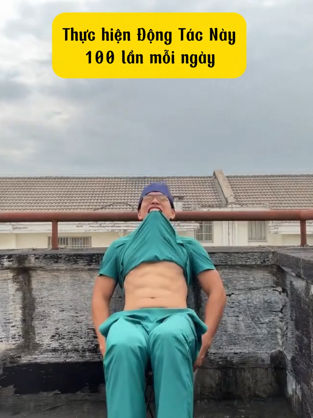 Tập 100 lần mỗi ngày để có cơ bụng 6 múi #duongsinh #songkhoe