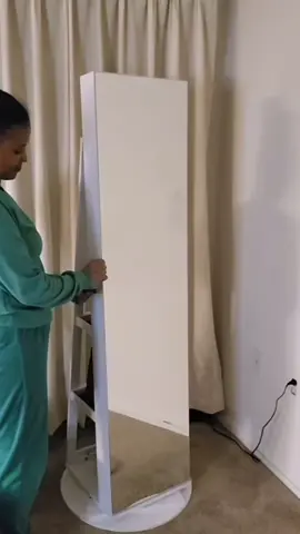 #tiktokshop#SONGMICS  LEDs Lockable Jewelry Mirror Cabinet,Standing Jewelry Armoire,, Frameless Full-Length Mirror, 3 Storage Shelves Christmas Gifts Decor