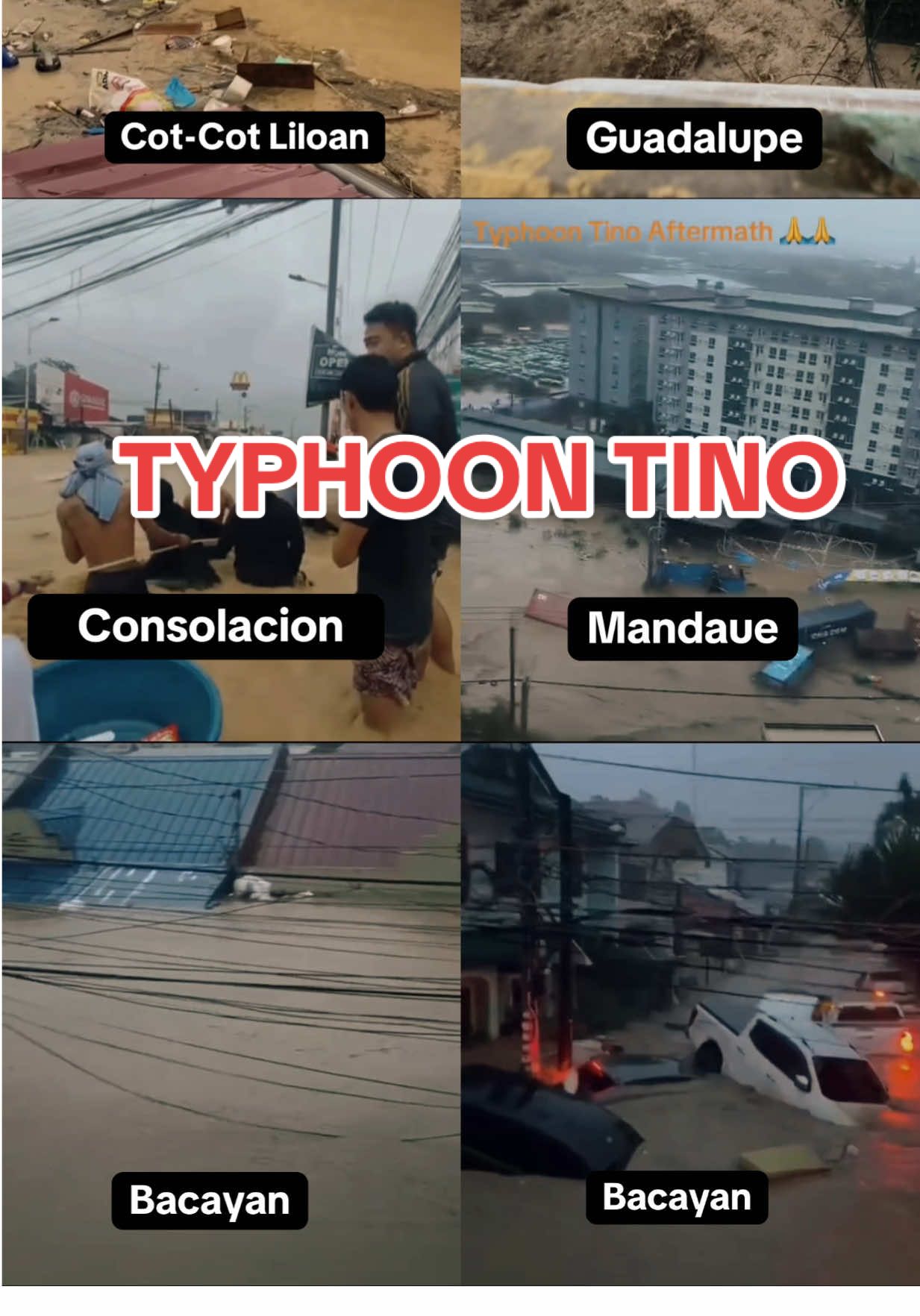 Cebu is once again facing nature’s fury. 💔 Typhoon Tino has brought heavy rains and powerful winds across towns, leaving homes flooded, trees uprooted, and communities without power. #TyphoonTino #CebuWeather #CebuFlood #CotcotLiloan #MandaueCity     
