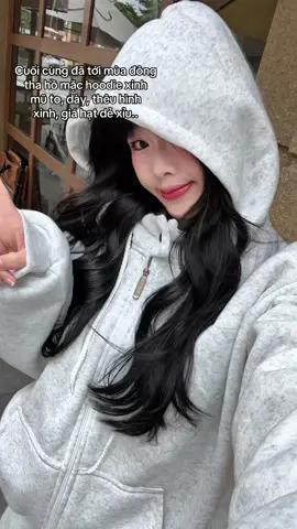 Mặc hoodie cứ thấy mình cute 😙🎀 #review #fyp #hoodie #hoodiezip #viral 