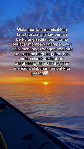 Kita hanya berpisah untuk bertemu lagi @Zilham❤️ #fypシ゚ #fypage #masukberanda #lewatberanda #trendingvideo #qoutes #pelautindonesia #ldr #pelaut #jarak #viraltiktok #4u #pelautpunyacerita#pasanganpelaut 