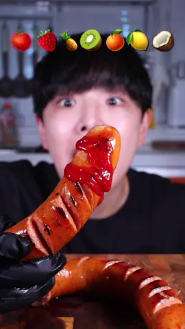Kielbasa sausage #tiktokfood #mukbang #asmr #fyp 