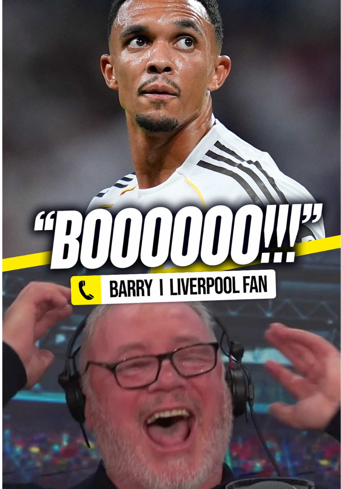 This Liverpool fan is READY TO BOO Trent at Anfield tonight! 👀😂 #lfc #liverpool #realmadrid 