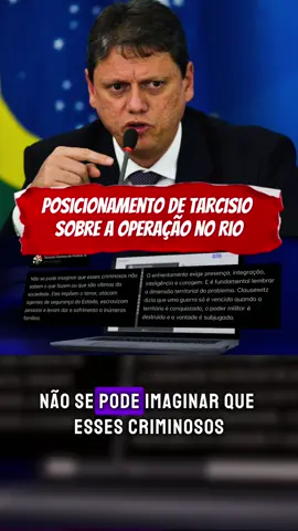 Posicionamento do @Tarcisiogdf sobre a operação no Rio  #tarcisiodfsp #tarcisiodefreitas #tarcisiocortes