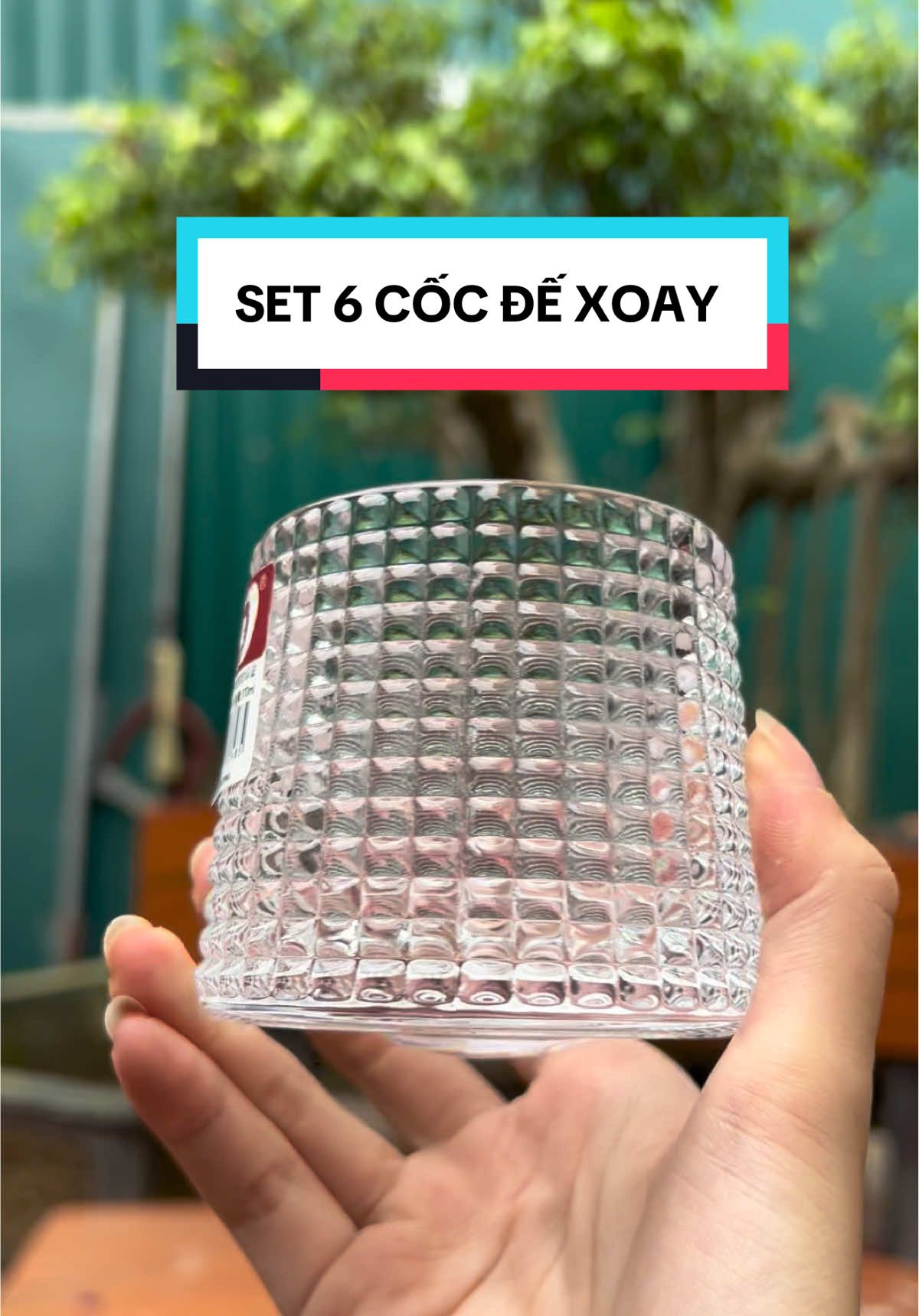 Set 6 ly thuỷ tinh cao cấp đế xoay #lythuytinhdecor #cocthuytinh #lythuytinh #lythuytinhdexoay#xuhuongtiktok  