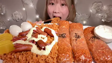 プルダック❤️‍🔥 Buldak Bokkeum Myun❤️‍🔥 #tiktokasmr #mukbang 