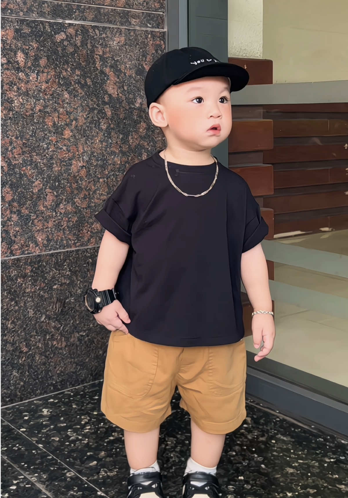 Quần đùi (short) kaki mềm phối cúc Beemo🥰🥰 #xuhuongtiktok #embedangyeu #quanchobe 