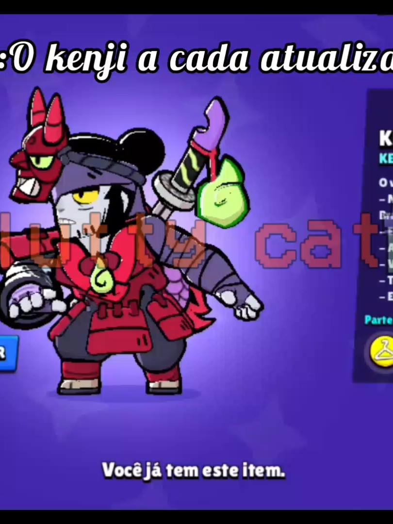 O kenji a cada atualização  #brawlstarstiktok #brawlstars #kenji #kenjioni #brawler