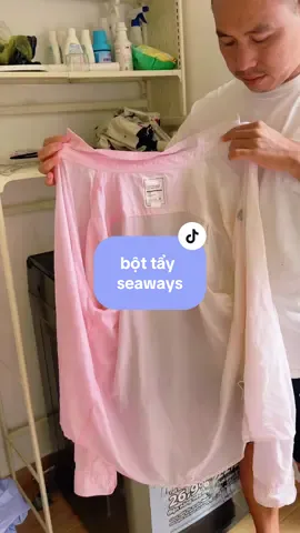 quần áo bị lem màu tẩy bằng bột tẩy seaways #ongchutienich #bottayseaways 