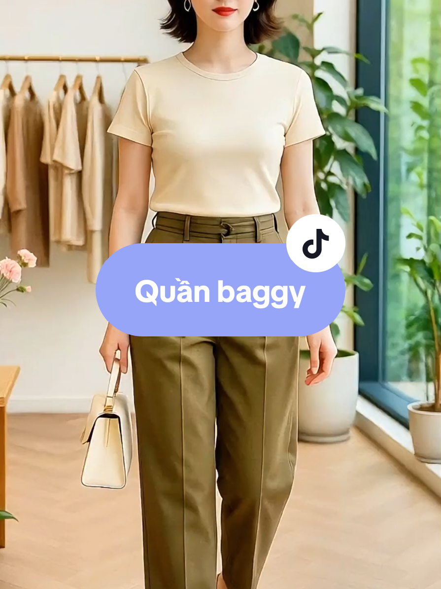 Em quần cực kì dễ phối đồ, mà nịnh dáng lắm nha#xuhuong #thoitrangtrungnien #bigsize #dotrungnien #quanbaggy 