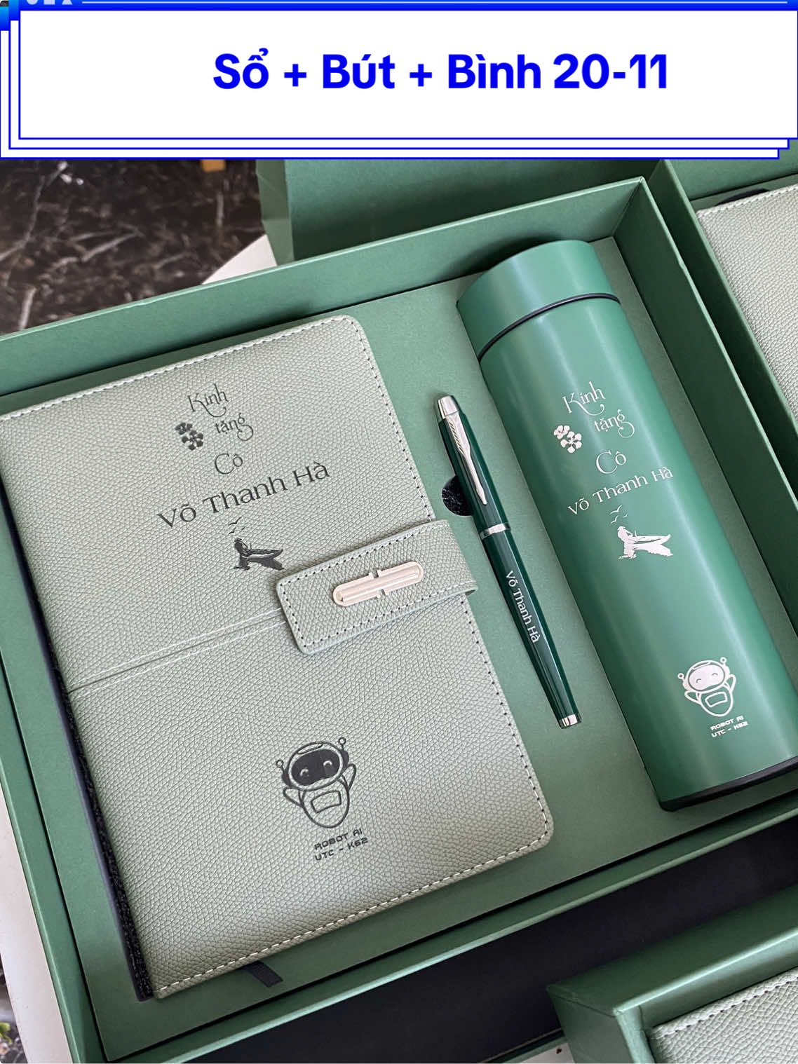 Quà tặng Sổ bút hình nước in khắc tên theo yêu cầu Set hộp quà tặng Cô giáo 20-11 ý nghĩa, cá nhân hoá từng sản phẩm     Sổ tay in tên, bút khắc tên, bình giữ nhiệt in hình ảnh, rất nhiều lựa chọn cho Phụ Huynh #katicup #20_11 #phụhuynh #giáoviên #giáoviênmầmnon   Ngày nhà Giáo Việt nam 20-11  Quà tặng cho Cô giáo chủ nhiệm , quà tặng Thầy cô 