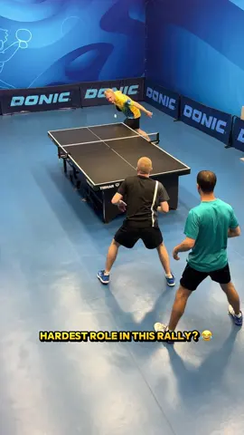 Two try hard, one just vibes 😅🏓#TTEuroCup #TableTennis #PingPong 