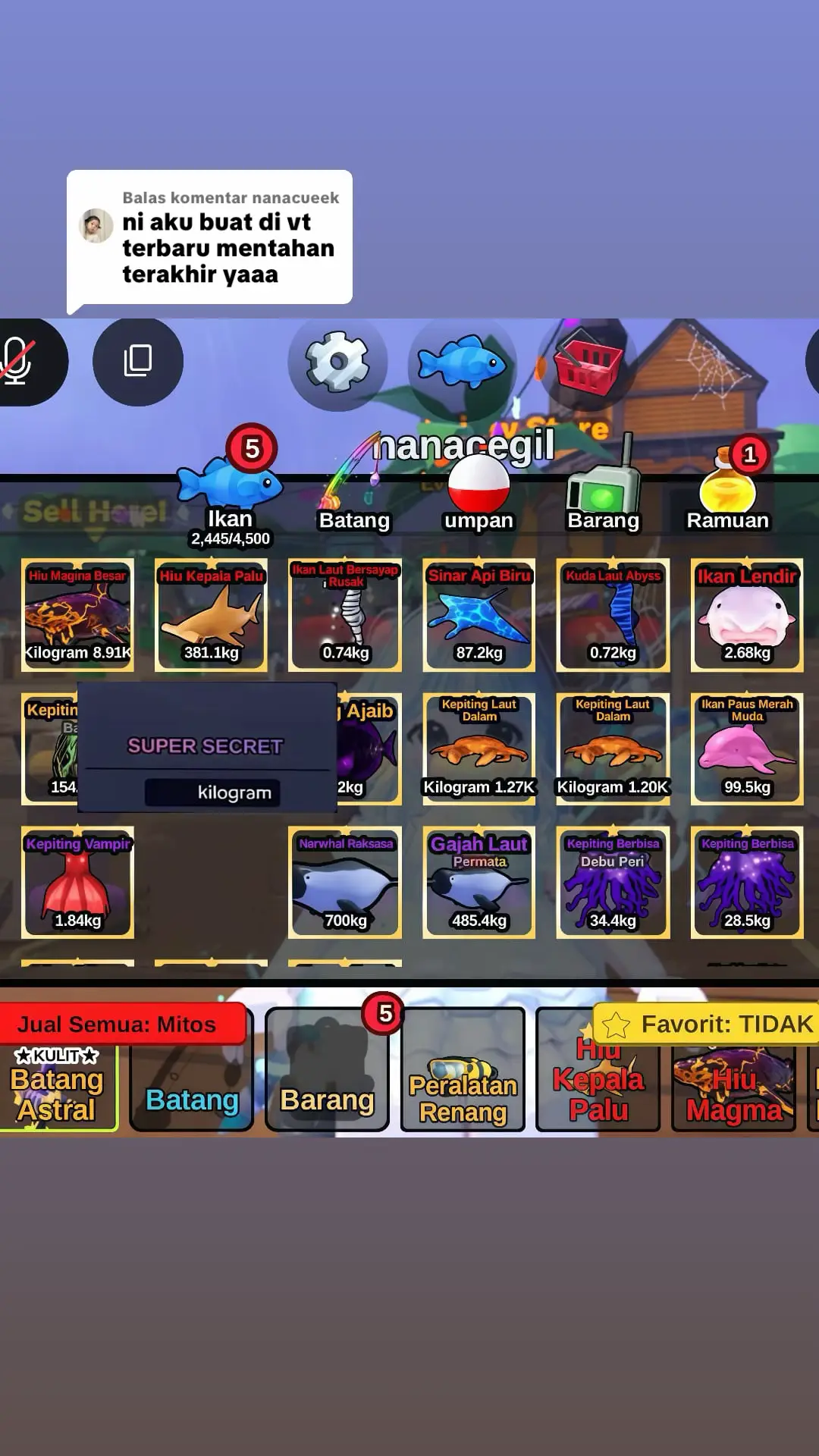 Membalas @nanacueek yang minta mentahan terakhirrr ini yaa👋🏻 #fyp #fishtit #trend #mentahan #fypageシ 