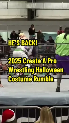 I JUST KEPT RUNNING!  After a year, I made my return to the Create A Pro Wrestling Halloween Costume Rumble! #fyp #foryoupage #wrestlingtiktok #prowrestlingtiktok #wrestlinghighlights 
