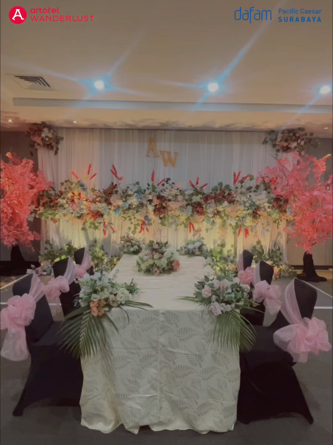 A beautiful start to forever. Congratulations to the happy couple! 💕   𝗗𝗮𝗳𝗮𝗺 𝗣𝗮𝗰𝗶𝗳𝗶𝗰 𝗖𝗮𝗲𝘀𝗮𝗿 𝗦𝘂𝗿𝗮𝗯𝗮𝘆𝗮  Jl. Dr. Ir. H. Soekarno No. 45C  Surabaya 60114  East Java - Indonesia   WA - 0822 3399 1999  Edy - 0878 7786 9020  Josephine - 0821 4061 1797  Nilam - 0857 8414 9176   #ArtotelWanderlust #DafamPacificCaesarSurabaya #SurabayaHotel #AkadNikah #Wedding #HolyMatrimony