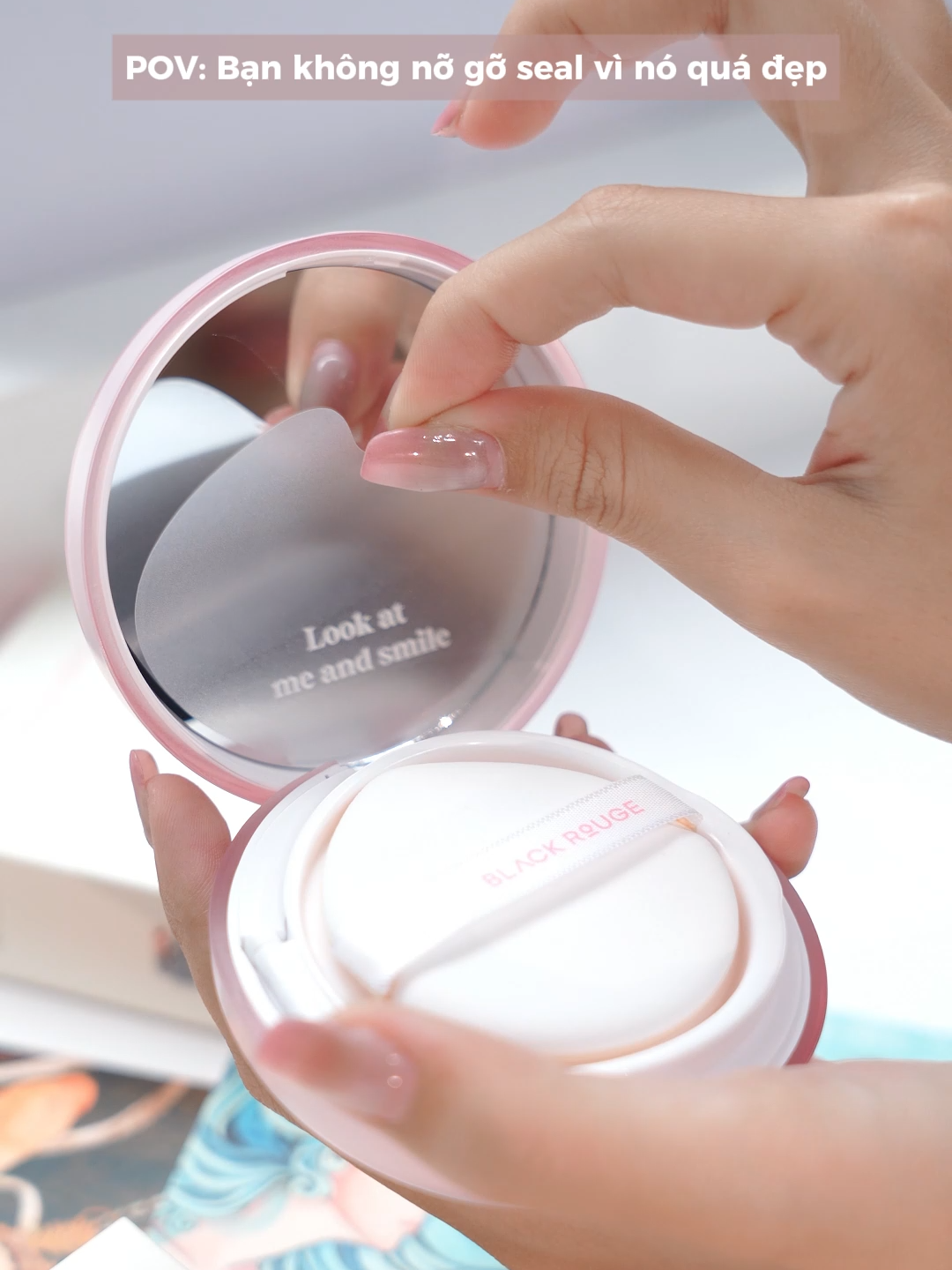 1 nửa ký ức em chia ra làm 2 phần: Phần đầu là phần seal không nỡ gỡ, phần còn lại là giống video 🤞 #blackrouge #thinlayercushion #makeup
