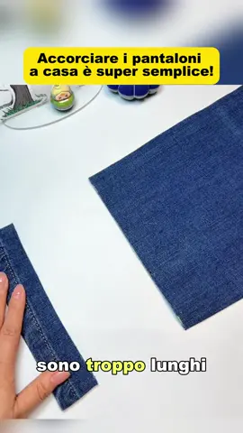 Accorciare i pantaloni a casa è super semplice! ✂️👖 #CucitoFacile #DIYModa #FaiDaTe #Sostenibilità #FashionFix