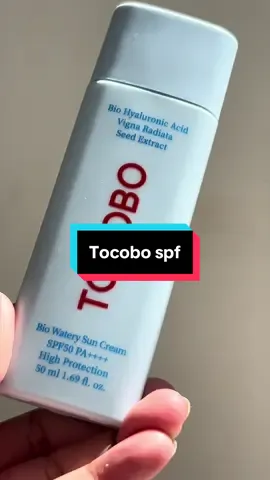 Currently loving the TOCOBO Bio Watery Sun Cream! ☀️ SPF 50+ PA++++ protects my skin from UV rays while keeping it hydrated and calm thanks to mung bean extract & bio-hyaluronic acid. 💧 The lightweight, non-sticky, serum-like texture absorbs instantly, leaving skin soft, refreshed, and comfortable—no greasy feeling at all. Perfect for sensitive skin! 💛 @tocobo_official  @tocobo_latam #tocobo #tocobosunscreen #tocobosuncream #sunscreen #spf     