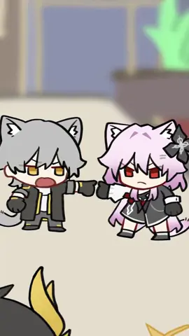 Two cats are quarreling#HonkaiStarRail #hoyoverse #danheng #evernight #fanart 
