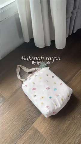 Mukenah rayon motif, cek keranjang kuning! #mukenah #mukenahmotif #fyla #Fyp #4youu 
