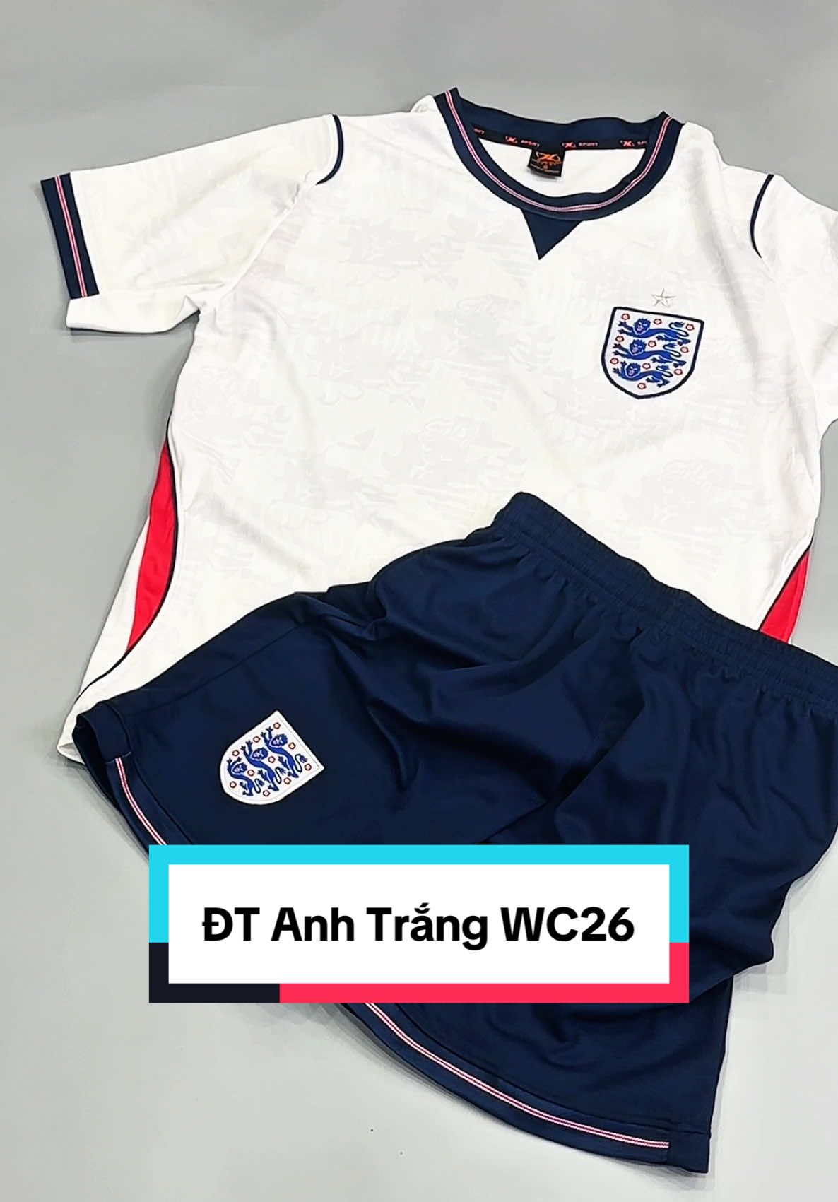 “Tam Sư” Home 26/27🏴󠁧󠁢󠁥󠁮󠁧󠁿 quần áo bóng đá đội tuyển Anh trắng WC2026 thun mè S-Comf logo thêu sắc nét #thethaoduongdai #inaobongda #aobongdaduongdai #duongdaisports 