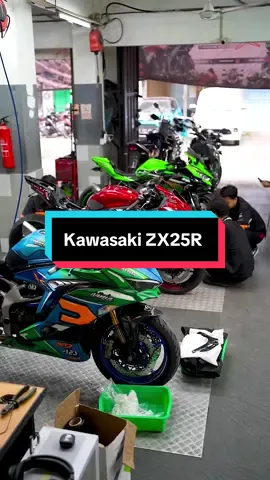 Modift mode pelajar kawasaki ZX25R !! #fyp #zx25r4cylinder 
