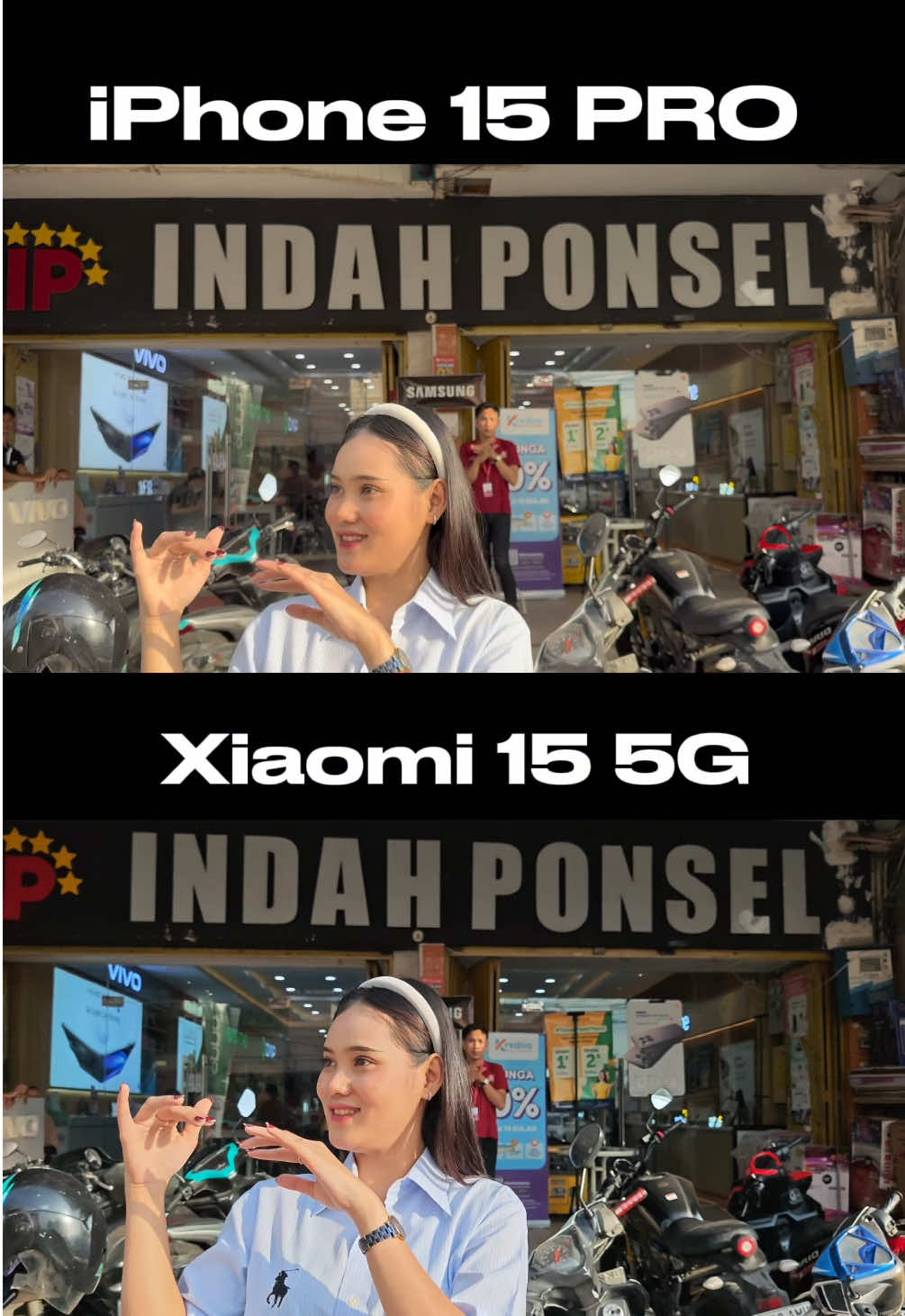 Sambil nikmati sound nya perhatikan kualitas kameranya mana lebih cakep 🤔 #xiaomi15 #iphone15pro #gadget #fyp 