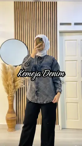 kain mcm real denim tp tk tebal 😍🫶🏻 #kemeja #kemejawanita #kemejadenim #denim #kemejamurah 