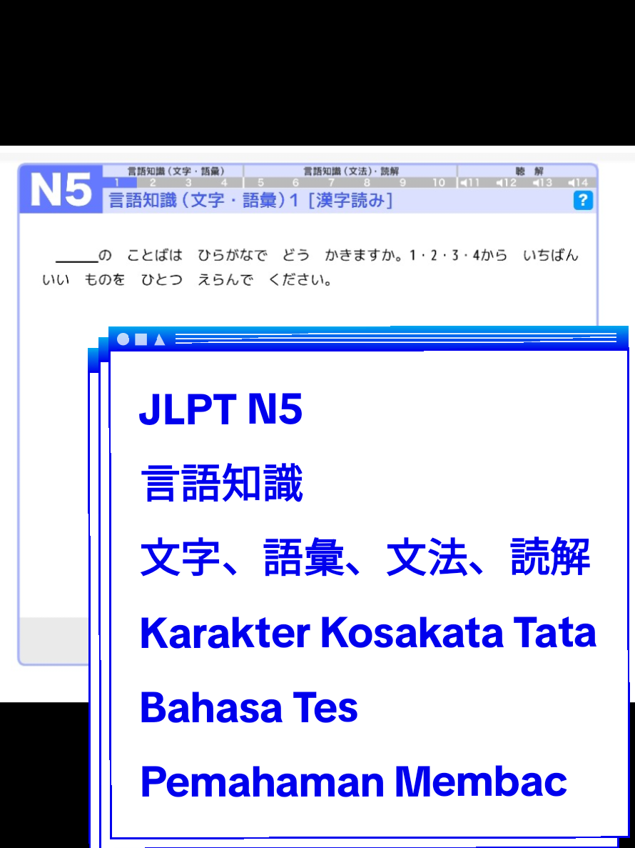N5テスト　JLPT #JLPT #bahasajepang #n5 