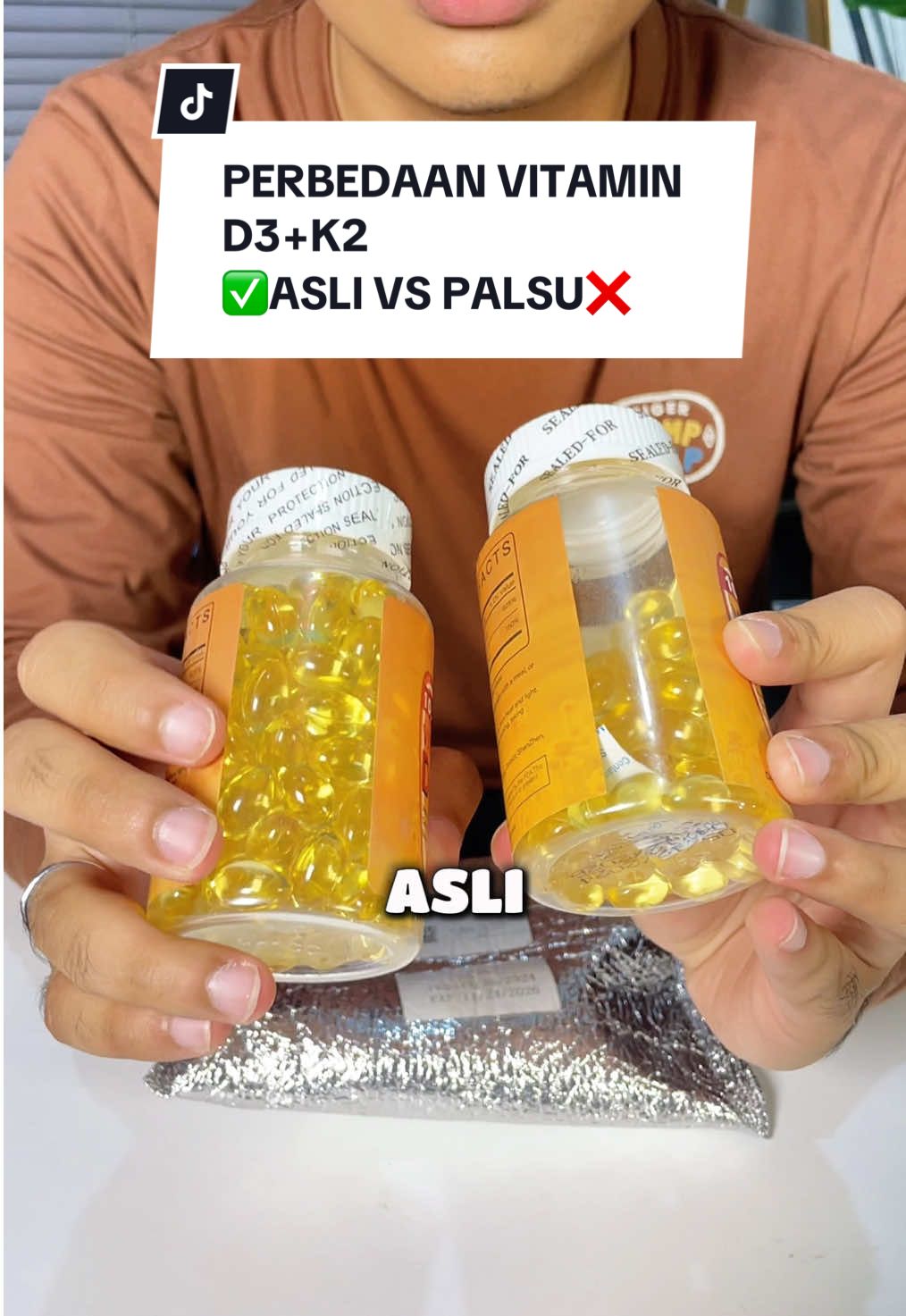 Membalas @Rival LA perbedaan vitamin d3k2 mulittea asli dan palsu #vitamind3k2 #vitamind3 #vitamind #d3k2mulitteaasli #d3k2 
