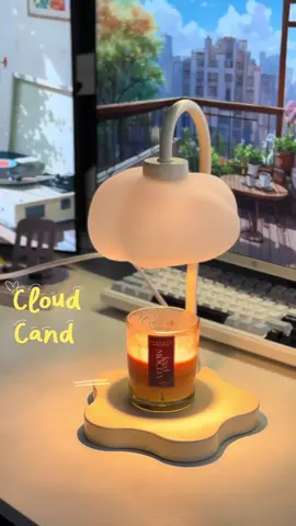 Unboxing my aesthetic Cloud Candle Warmer ☁️✨ Any scented candle recommendations please? 🥹🙏 #candlewarmer #candlewarmerlamp #scentedcandles #cozyhome #wfhsetup 