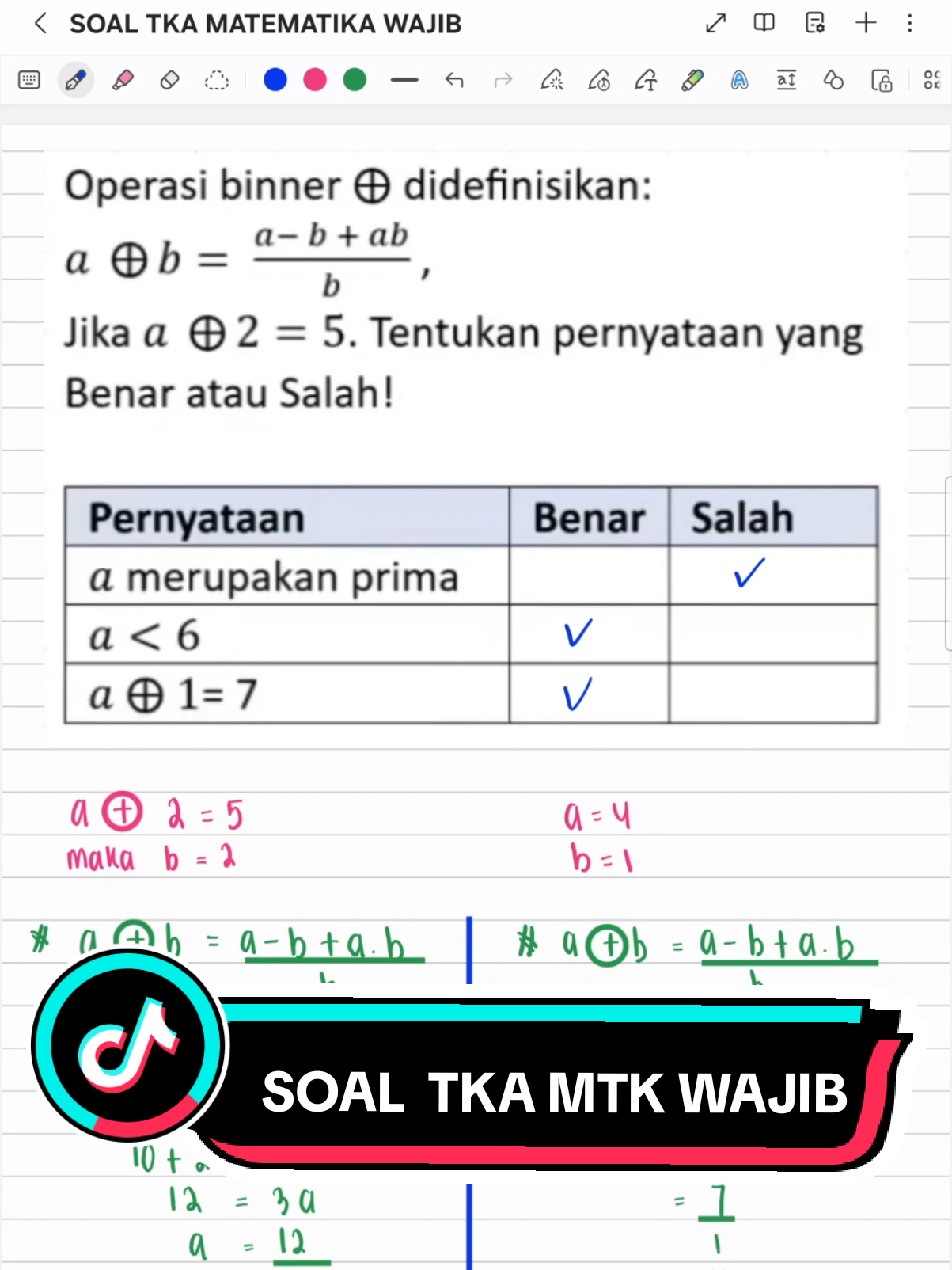SOAL TKA MATEMATIKA WAJIB #TKA #teskemampuanakademik #bocoransoaltka #matematikawajibtka 