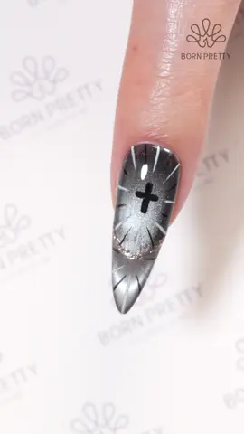 ✨✨🥰✨✨ Using #bornpretty 🙌White Cat Magnetic Gel MY77 Flowing Light White (60289) ✨Sparkle Painting Gel (59022) 💅Super Top Coat (58775) Tap the link in my bio or visit bornpretty.com to get same nail supply😍 #nailart #allshineonme #nailsdesign #frenchnails 