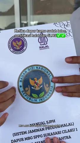 Dapur kamu sudah lolos sertifikasi halal dan SLHS juga belum nih? Biar dapur jadi aman dan tenang yhuhuu~~🤭🤭 #halal #SLHS #cianjurjawabarat #makanbergizigratis #sppgcilaku 