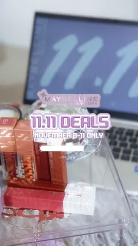 💜 11.11 MAYBELLINE MEGA SALE 💜 Your beauty wish list just became a must-grab haul! 😍 Get the best TikTok Shop deals from Nov 8–11 only! 👇 ✨ ₱111 ONLY (Nov 11!) – Superstay Teddy Tint, Sky High Mascara ✨ ₱579 ONLY – Superstay Baby Matte Cushion (₱320 OFF!) ✨ BUY 1 TAKE 1 – Superstay Matte Ink, Sunkisser Blush, Instant Eraser ✨ 50% OFF – Sky High Mascara, Superstay Vinyl Ink ✨ 35% OFF – Superstay Teddy Tint ✨ FREE Instant Eraser – with every Superstay Lumi Matte Foundation ✨ FREE Maybelline Pouch – with every ₱799 purchase ✨ FREE Superstay Matte Ink Mini – with every Superstay Lumi Matte Foundation & Flex Powder 💜 Tap fast, glow faster — only on TikTok Shop! 💋#Maybelline1111Sale #Maybelline1111Takeover #MaybellinePH #mnysocialcrew 