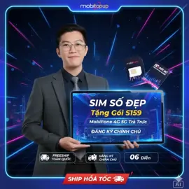 Sim số đẹp MobiFone 4G 5G tặng gói S159, freeship toàn quốc, đăng ký chính chủ. #simnhaan #mobifone #simvip #data5G #tiktokmua 