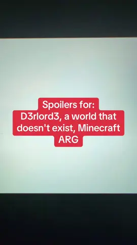 So about that ARG... #d3rlord3 #searchingforaworldthatdoesntexist #thekinginyellow #minecraftarg #arg 