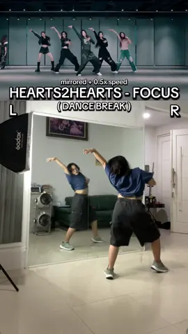Replying to @KiiKii ( dance break juun part) HEARTS2HEARTS - FOCUS Dance Mirrored + Slowed 0.5x speed // seneng banget ngelihat juun nari koreo hiphop / boy group 🥰 #hearts2hearts #focus #dancetutorial #mirrored #kpopdancecover 