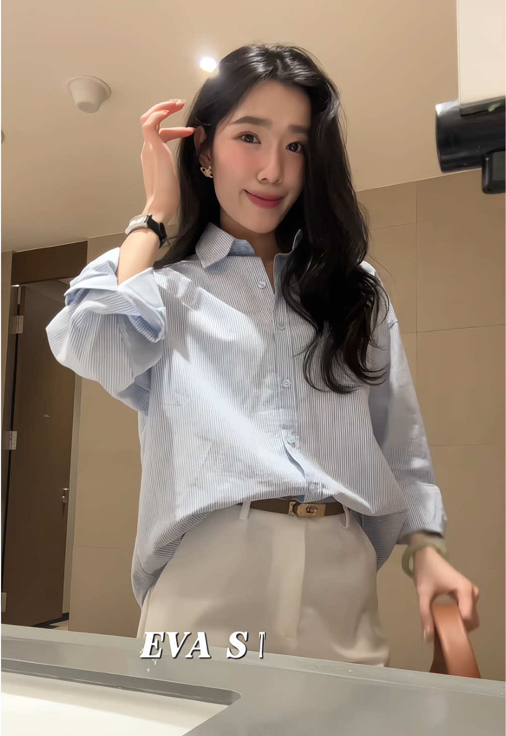 Lâu rồi k mặc sơ mi, try on đồ @Eva.Studio cùng 