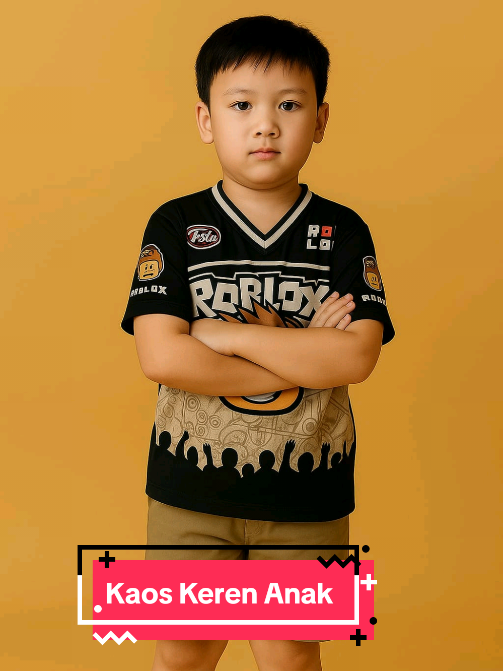 Anaknya makin keren & aktif pakai jersey Roblox ini 😍 #JerseyAnak #FasterKids #BajuAnakKeren #RobloxKids