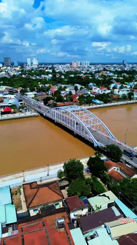 Cầu Hiệp Hòa cây cầu vòm sắt đẹp nhất Biên Hòa. #bienhoa #biênhòa #djimini3 #flycam #canhdep 