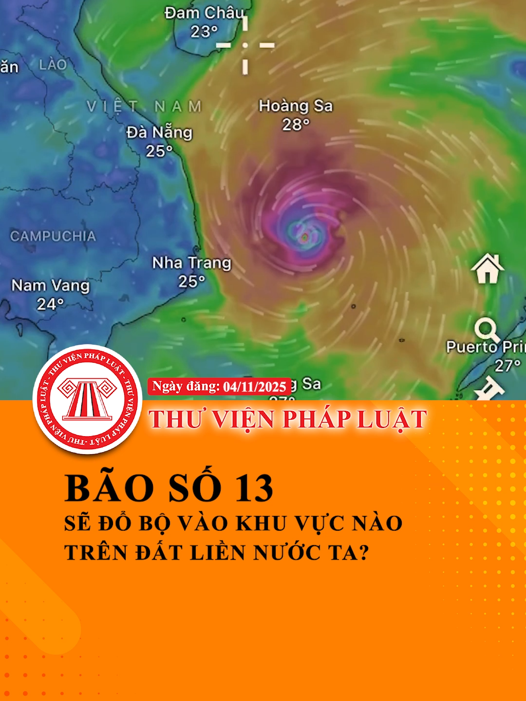 Bão số 13 sẽ đổ bộ vào khu vực nào trên đất liền nước ta? #TVPL #ThuVienPhapLuat #LearnOnTikTok #Hoccungtiktok