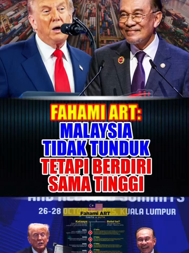 Malaysia tidak rugi, Malaysia bukan tunduk, tapi berdiri sama tinggi supaya dapat memperkukuh hubungan dan mempertahan maruah #wadahdaily #malaysia #ART #perjanjiantimbalas #MITI #ekonomi #fyp #wadahdaily #politik #berani #telus #informatif #tiktok #pembangkang #ART
