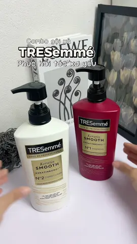 Combo Dầu Gội 640g + Dầu Xả 620g TRESEMME Keratin Smooth         #nhuommau #phuchoitoc #hoptaccungUnilever#xuhuong #thinhhanh 