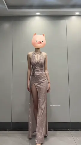 dress that shine✨🖤  #elegant #longdress #foryou #halter #classy glitter trending sparkle bodycon fitted slimfit rich tita vibe outfit fashion fyp prom graduation year end ootd gala christmas acquaintance party vneck gown 