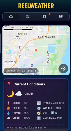 quick reelweather guide.  #fyp #bigfish #app 