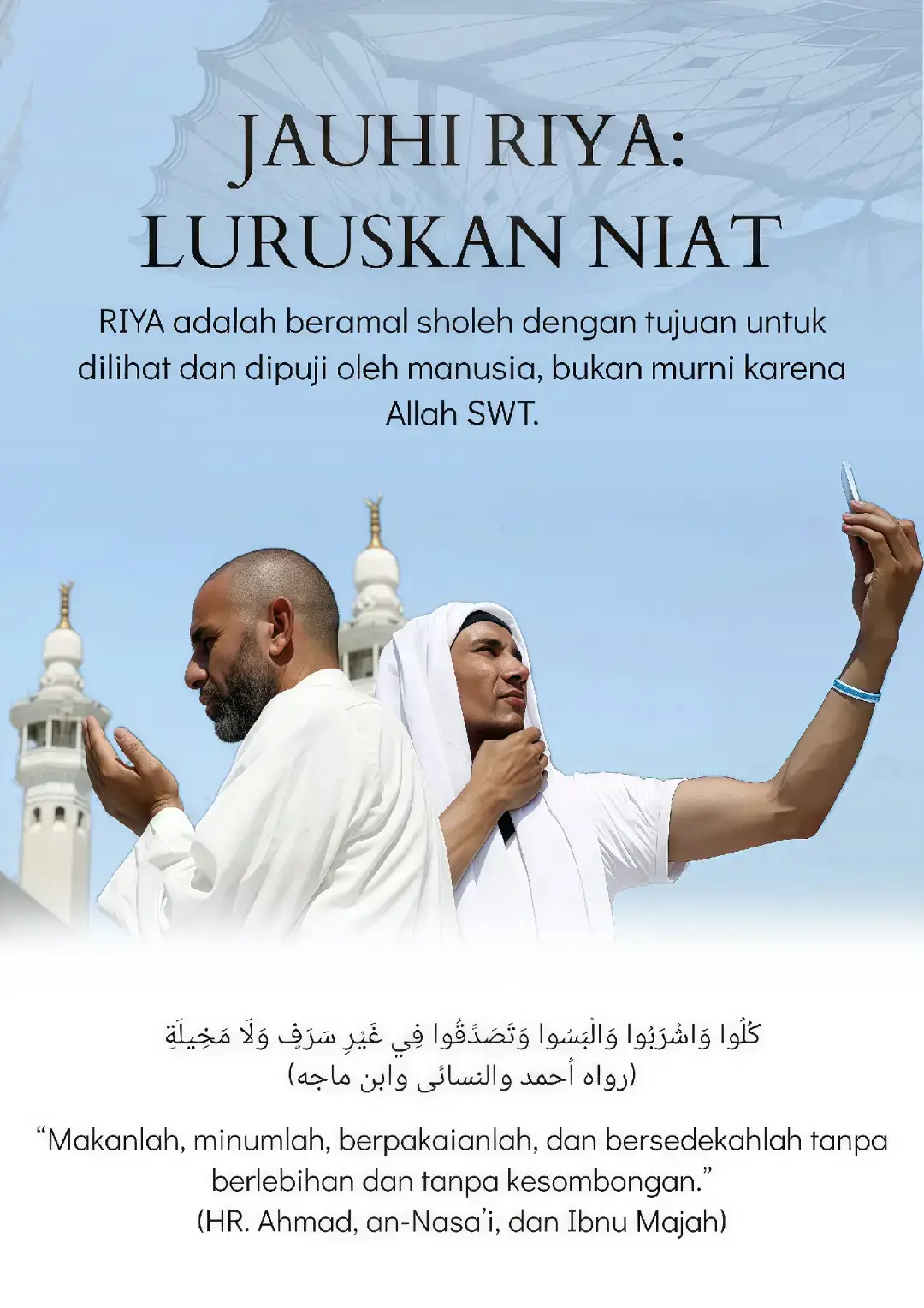 Nama: Ananda Juwan Prayoga Kelas: X DKV 1 Absen: 4 “Makanlah, minumlah, berpakaianlah, dan bersedekahlah tanpa berlebihan dan tanpa kesombongan.” (HR. Ahmad, an-Nasa’i, dan Ibnu Majah) #tugaspai2025#akhlaktercela#calonustadz