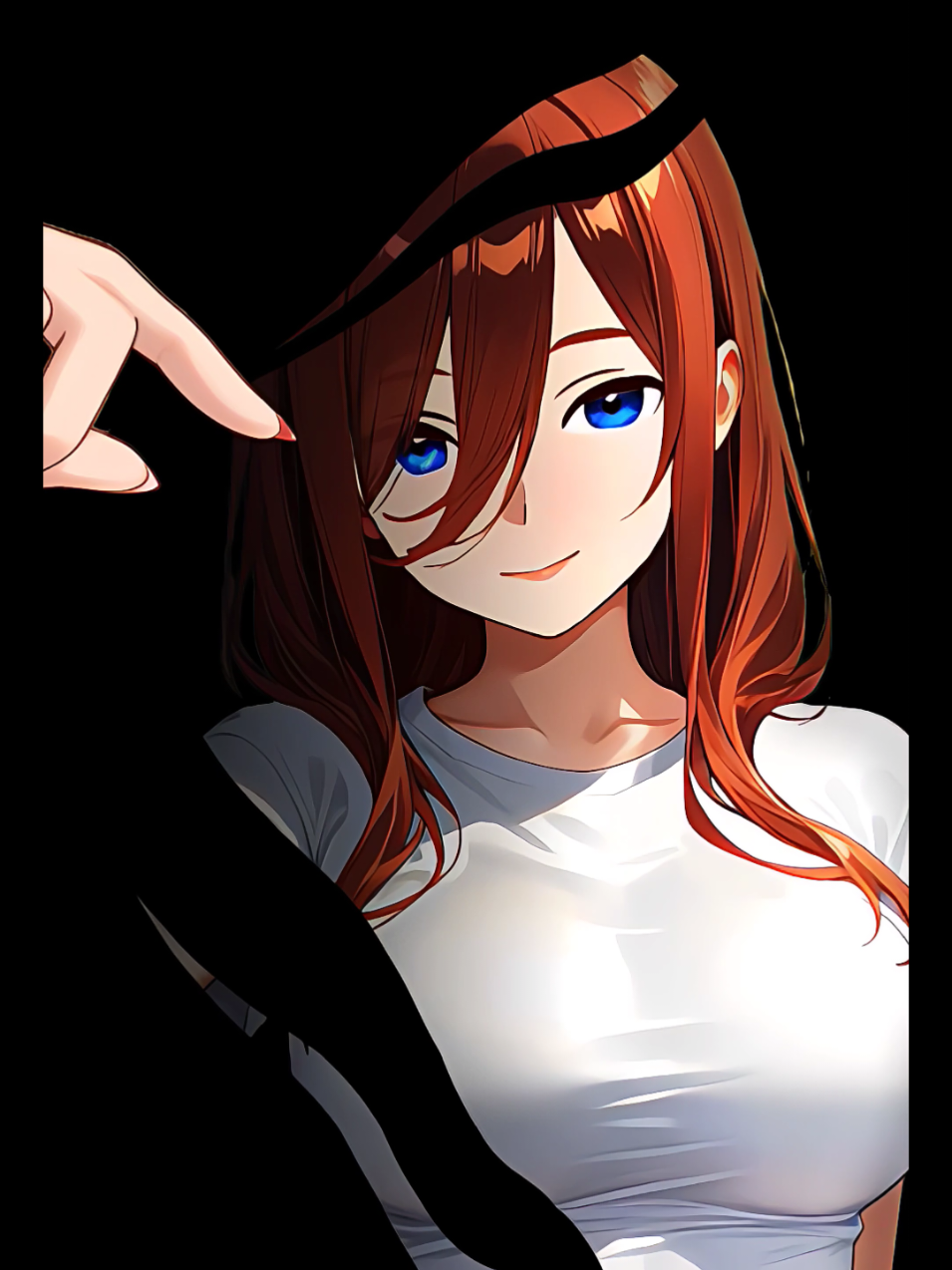 Miku Nakano Amoled Wallpaper 🖤    save wallpaper in my bio 🔗  #mikunakano #amoledwallpaper #wallpaperlive #livewallpaper4k #wallpaperanime 